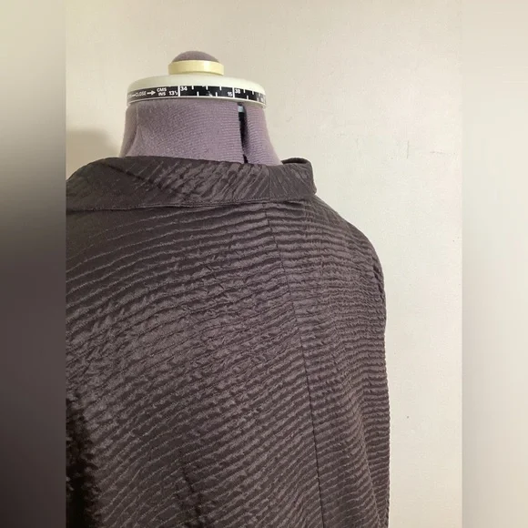 Eileen Fisher Silk Wool Crinkle Jacket Large - Picture 8 of 14